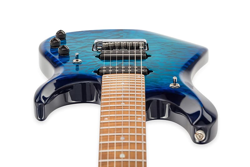 Music Man USA John Petrucci JP7 BFR QT NB - PDN Neptune Blue Roasted Neck  Limited Edition MN