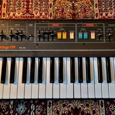 Roland RS-09 MKII 44-Key Organ / String Synthesizer 1980s - Black with Colored Buttons - Serviced
