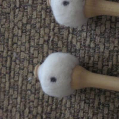 ONE pair new old stock Regal Tip 601SG, GOODMAN # 1, TIMPANI MALLETS HARD, inner wood core covered with first quality white damper felt, hard rock maple haandles / shaft (includes packaging) image 8