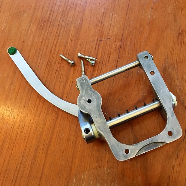 Bigsby Gibson logo embossed b5 horseshoe tremolo vibrato tailpiece original  vintage c 1970 Nickel
