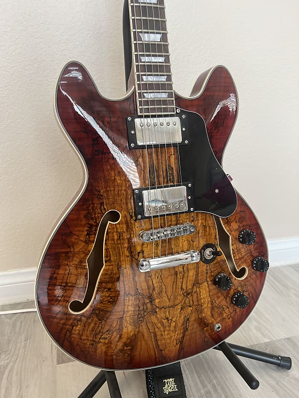 Firefly Semi Hollow Body Electric Guitar 2020 Dark Maple Reverb
