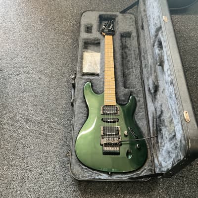Ibanez 540SJM (jade metallic) solid body electric guitar made in Japan April 1992 in very good condition with original Ibanez prestige deluxe hard case with owners manual included. image 5
