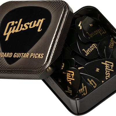 Gibson Guitar Picks, Black, 72-Pack, Thin image 2