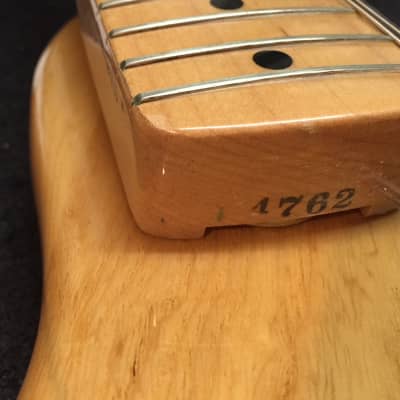 Fender Stratocaster Hardtail Maple Fretboard 1976 Natural finish all original image 8