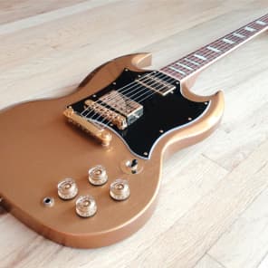 2011 Gibson SG Standard Bullion Gold Sam Ash Limited Edition Guitar Rare & Minty OHSC & Candy image 11