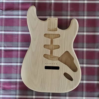 Woodtech Routing  2 pc. Sassafras Stratocaster Body - Unfinished image 1