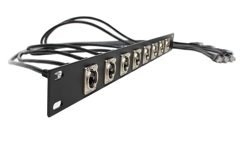 Elite Core EC-EBO-8 8 Channel EtherCon Breakout 1U Rack Case Panel with Cables image 1