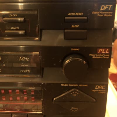 Vintage Soundesign 5998 120W AM-FM Receiver/Hi Speed Dubbing/Twin cassette  1988 - Black image 3