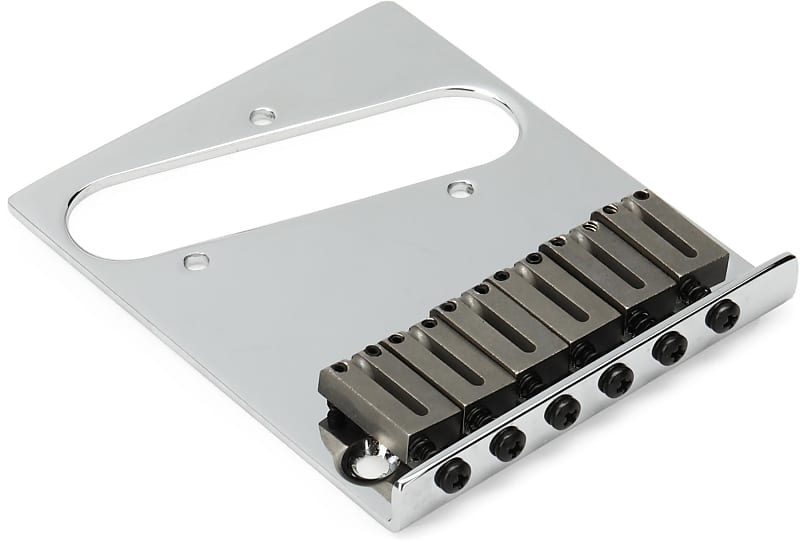 Fender 6-Saddle American Series Telecaster Bridge Assembly - Chrome (2-pack) Bundle image 1