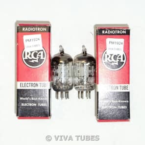 NOS NIB Date Matched Pair RCA USA 12AL5 Black/Silver Plate [] Get Vacuum Tubes image 2