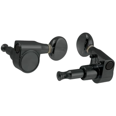 NEW 6-In-Line Tuning Keys For Squier Ibanez Import Style 2 Mounting PINS - BLACK