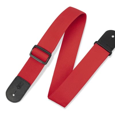 Levy's M8POLY 2" Polypropylene Guitar Strap - Red image 2