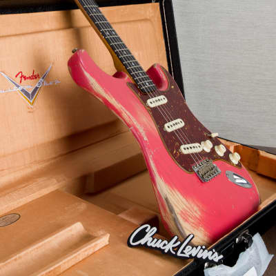 Fender Custom Shop 69 Stratocaster Heavy Relic Electric Guitar, Ebony Fingerboard - Watermelon King - CHUCKSCLUSIVE - #R126000 - Display Model image 6