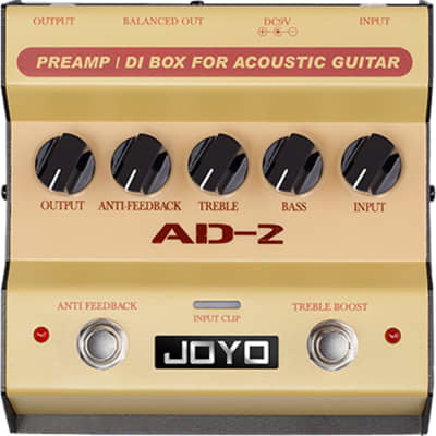Joyo AD-2 Acoustic Guitar Preamp and DI Box Pedal w/Cable and Cloth image 3