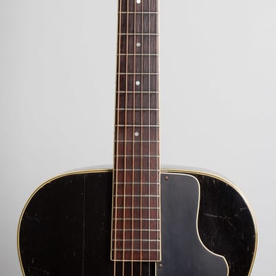 Bacon & Day  Ne Plus Ultra Troubadour Arch Top Acoustic Guitar (1934), ser. #33895, period black hard shell case. image 8