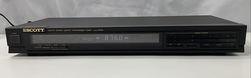 Scott T4000 AM FM Receiver Tuner Quartz Preset Stations If/Hi band Memory  			