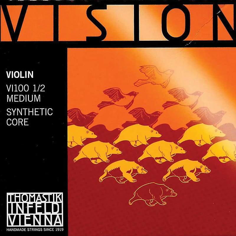 Thomastik-Infeld VI100 Vision Synthetic Core 1/2 Violin String Set - (Medium) image 1