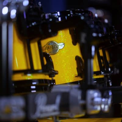 Pearl Masters Premium Maple (Mrp) 6 Piece Drum Kit, Canary Yellow Sparkle Lacquer (Pre Loved) image 15