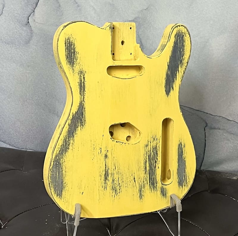 Unbranded Telecaster Body Yellow Relic - Featherweight! image 1