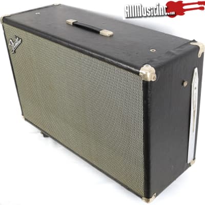 Vintage Fender 2x12 Piggyback Electric Guitar Amplifier Cabinet Jensen C12NS Speakers image 2