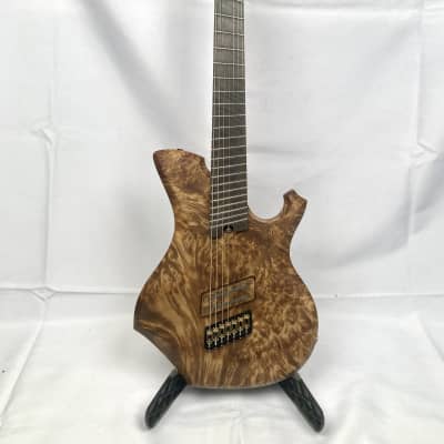 Barlow Guitars Osprey 7 String Fan Fret 2019 Golden Camphor - Satin W/ SKB Waterproof Hard Case image 7