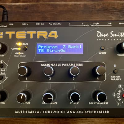 Dave Smith Instruments Tetra Desktop 4-Voice Polyphonic Synthesizer 2009 - 2016 - Black