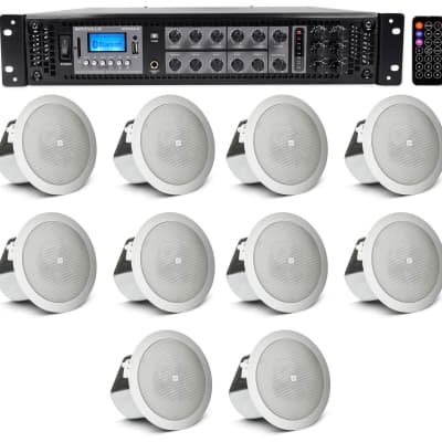 (10) JBL Ceiling Speakers+350w 6-Zone Bluetooth Amplifier For Hotel/Office/Diner for sale