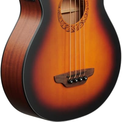 Luna Tribal Acoustic / Electric Bass 34 Inch Scale TSB image 14