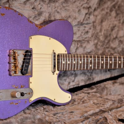 Fender Telecaster American Performer Relic 2019 Lavander Purple Sparkle Duncan Tele Stack image 23