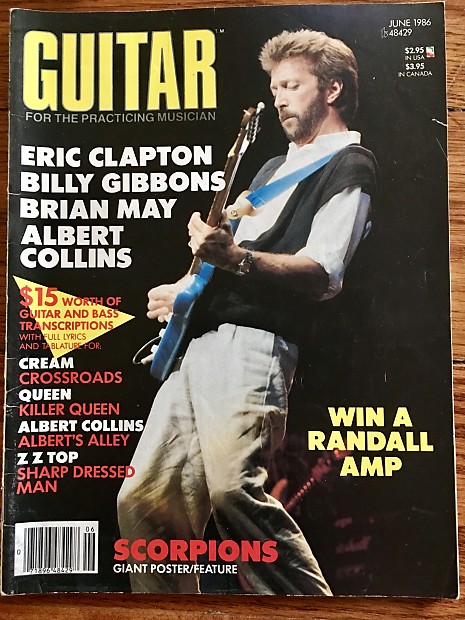 E．クラプトン奏法 Guitar for The Practicing Musician June 1986 Eric Clapton on