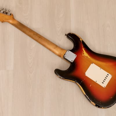 1965 Fender Stratocaster Vintage Electric Guitar Sunburst w/ 1964 Neck Date, Case image 13