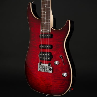Vigier Excalibur Ultra Blues HSS, Rosewood in Mysterious Red with Case #190078 image 3