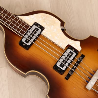 1974 Hofner 500/1 Beatle Bass Vintage Violin Bass 100% Original w/ Blade Pickups, Case image 7