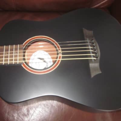 Dean Flight Mahogany Travel Guitar w/ Gig Bag  FLY BKS - Matte Black image 2
