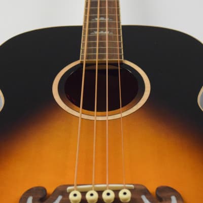Epiphone El Capitan J-200 Studio Acoustic-electric Bass Guitar - Aged Vintage Sunburst image 3