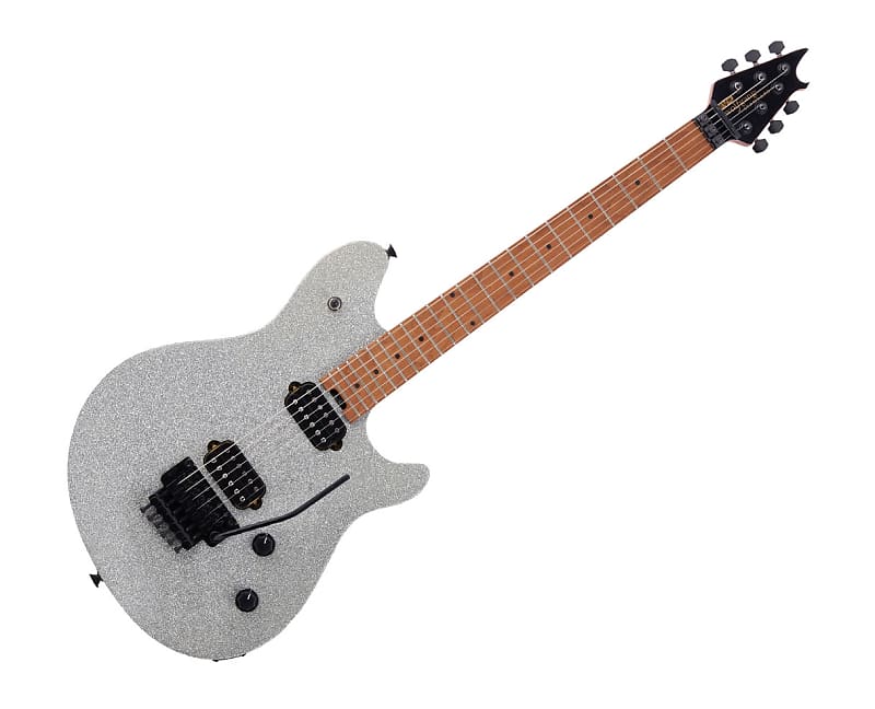 EVH Wolfgang Standard Electric Guitar - Silver Sparkle w/ Baked Maple FB image 1