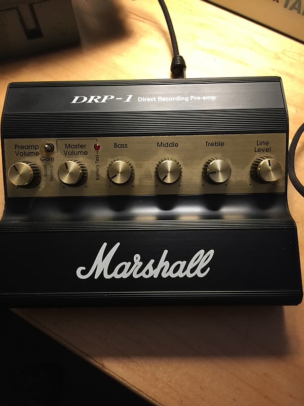 Marshall DRP-1 Direct Recording Pre-Amp 1990 Black / Gold Vintage Unit image 1