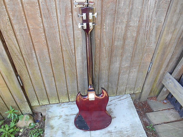 Vintage Morris SG / EB Bass Guitar. Made in Japan. Relic Vintage Morris SG / EB Bass Guitar. Made in Japan. Relic