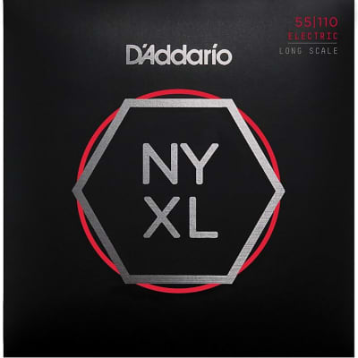 D'Addario NYXL55110 Nickel Wound Bass Guitar Strings - .055-.110 Heavy Long Scale 4-string image 1
