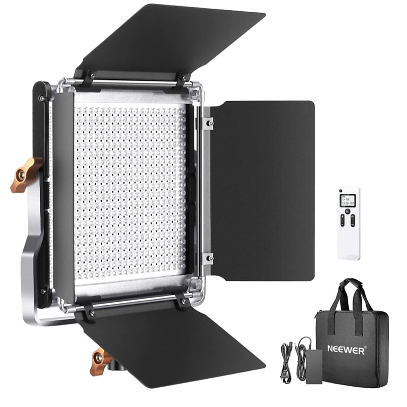 Neewer NL480 2.4G Bi Color LED panel light Silver Reverb