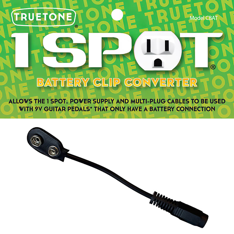 Truetone 1 Spot Battery Clip Converter Cable 9V CBAT One Spot image 1