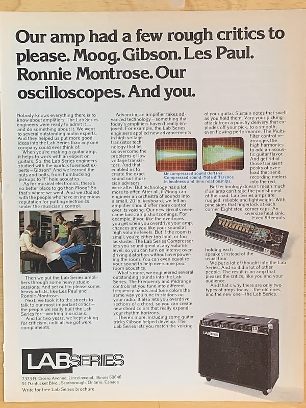 1977 Gibson Lab Series Amps Original Full Color Magazine Reverb