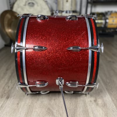 Slingerland Drum Kit 14/12/14/20 1960s - Red Sparkle image 4