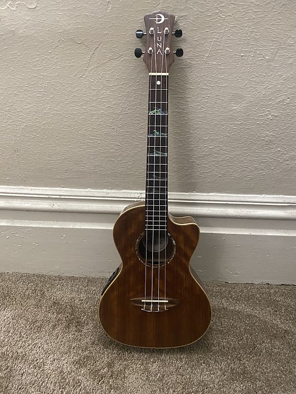 Luna High Tide Tenor Acoustic Electric Ukulele with Low G Reverb