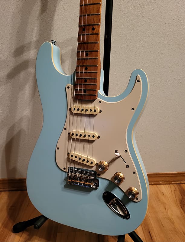 Fender Stratocaster Partscaster Double Bound Sonic Blue image 1