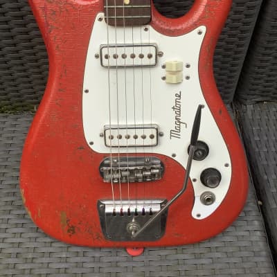 Magnatone Zephyr  / Vintage guitar 60’s / made in USA / gorgeous vintage aging  and patina image 18