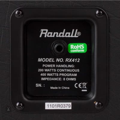 RANDALL RX412 Compact 4x12" Guitar Speaker Cabinet image 2