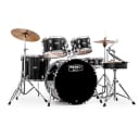 Mapex Rebel 10/12/16/22/5x14 5pc. Drum Kit Black w/Hardware & Cymbals