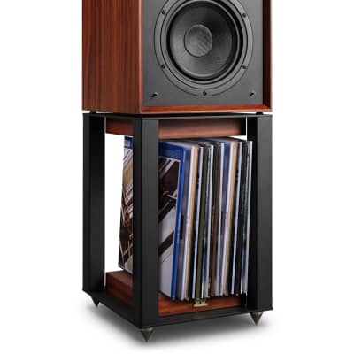 Wharfedale Linton 85th Anniversary Bookshelf Speakers wtih Stands (Red Mahogany, Pair) image 4