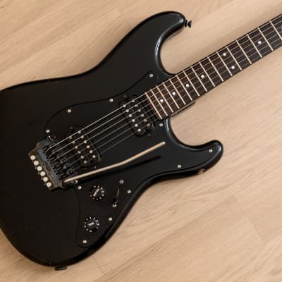 1986 Fender Boxer Series HH Stratocaster ST-555 Black, Japan MIJ Fujgen for sale